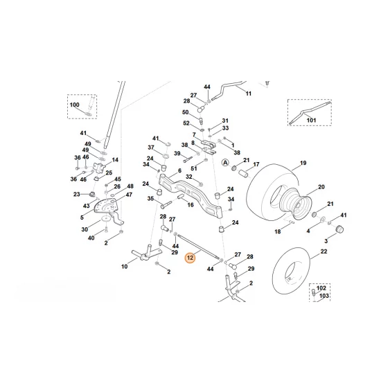 STIHL  Drążek poprzeczny 6160 763 5700